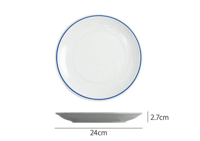 ローマブルーライン  ディナープレート 24cm