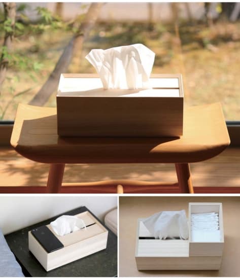 桐のティッシュケース