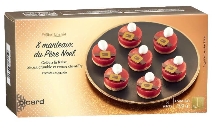 イチゴのゼリーとビスケットのサンタクロース