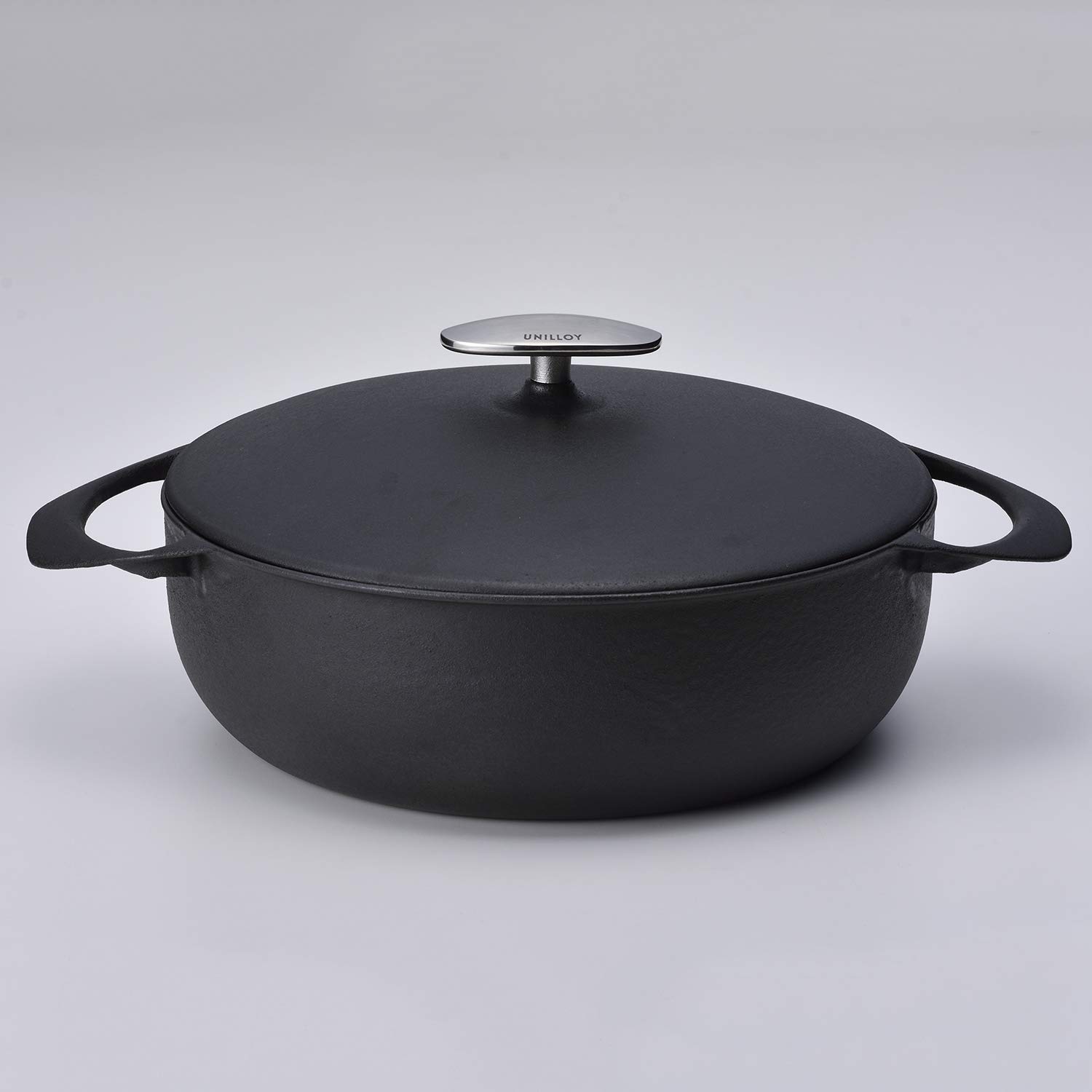 キャセロール 浅型24cm マットブラック