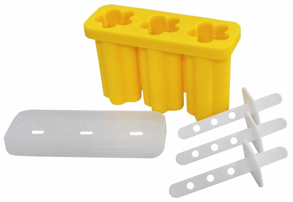 貝印 kai アイスバー 型 シリコン アイスモールド スティック 付き フラワー イエロー