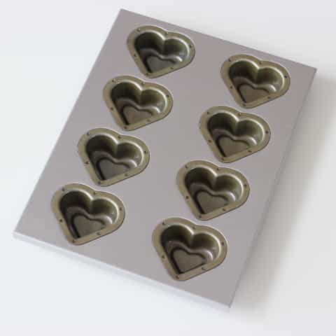 シリコン加工ダブルハート天板 8P　【ooo】 