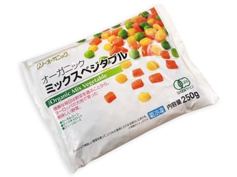 冷凍野菜 有機JAS オーガニック冷凍ミックスベジタブル MUSO 250g