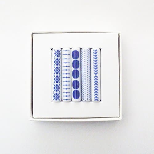 東屋 印判箸置き 5本セット(米印/縁結び/ありがとう/豆絞り/当的)